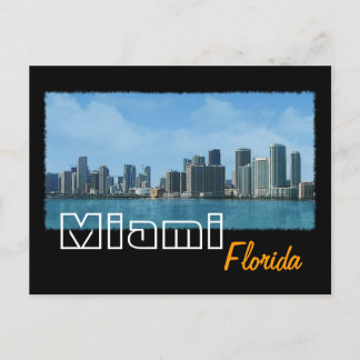 Miami Skyline Postkarte