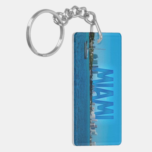 Miami Skyline Schlüsselanhänger (Vorderseite links)