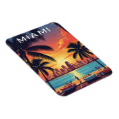 Miami-Skyline-Sonnenuntergang Magnet (Rechte Seite)