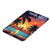 Miami-Skyline-Sonnenuntergang Magnet (Linke Seite)