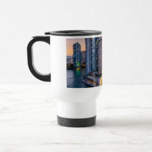 Miami-Skyline-Sonnenuntergang mit InterContinental Reisebecher