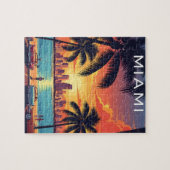 Miami-Skyline-Sonnenuntergang Puzzle (Horizontal)