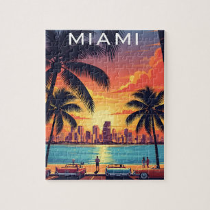 Miami-Skyline-Sonnenuntergang Puzzle