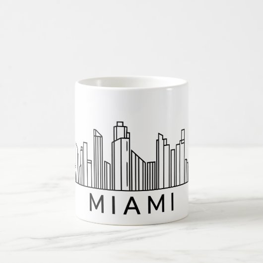 Miami Skyline - Stadtbild Kaffeetasse (Mittel)