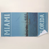 Miami Skyline Strandtuch (Vorderseite)