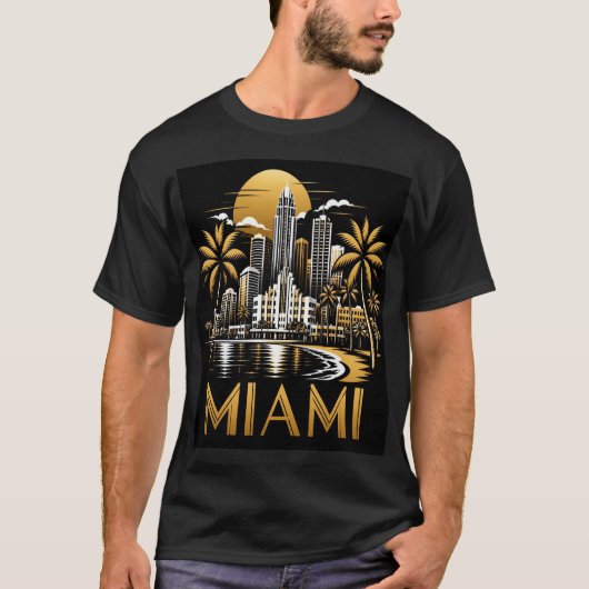 Miami-Skyline T-Shirt (Vorderseite)