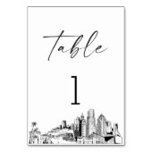 Miami Skyline Tischnummer 3.5x5 Card (Vorderseite)