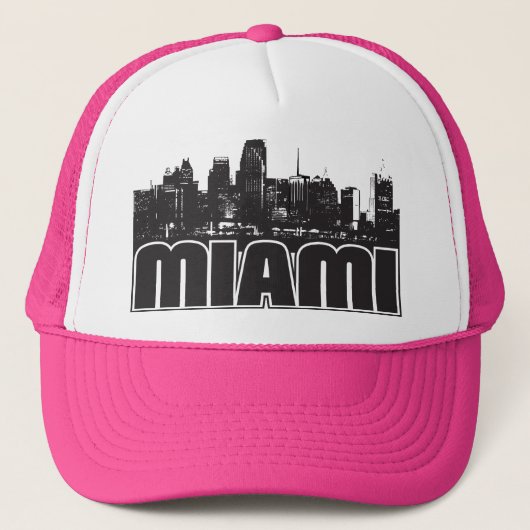 Miami-Skyline Truckerkappe (Vorderseite)
