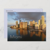 Miami Skyline und Reflektion Postkarte (Vorne/Hinten)
