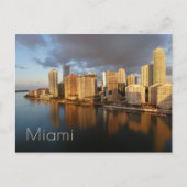 Miami Skyline und Reflektion Postkarte (Vorderseite)