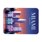 Miami-Skyline USA Magnet (Horizontal)