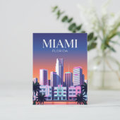 Miami-Skyline USA Postkarte (Stehend Vorderseite)
