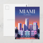 Miami-Skyline USA Postkarte (Vorne/Hinten)