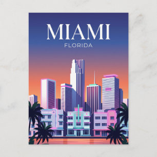 Miami-Skyline USA Postkarte