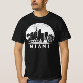 Miami Skyline Vintage Graphic Tee - Palm Trees  (Vorderseite)