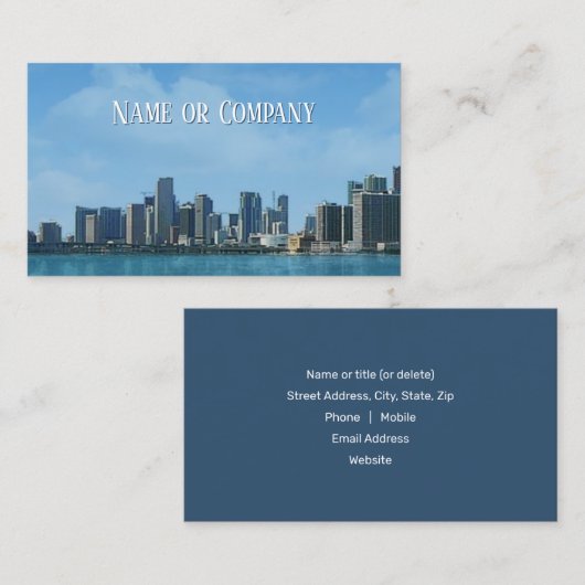 Miami Skyline Visitenkarte (Vorne/Hinten)