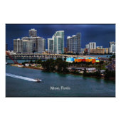 Miami, Skyline von Florida Poster (Vorderseite)