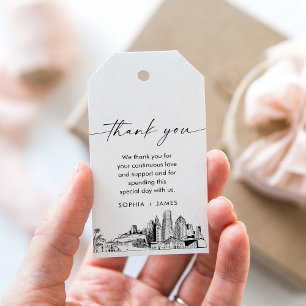 Miami Skyline Wedding Vielen Dank für Ihre Unterst Geschenkanhänger