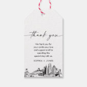 Miami Skyline Wedding Vielen Dank für Ihre Unterst Geschenkanhänger (Vorderseite)