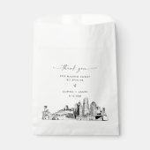 Miami Skyline Wedding Vielen Dank für Ihre Unterst Geschenktütchen (Vorderseite)