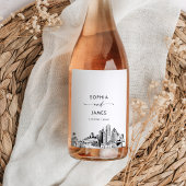 Miami Skyline Weinetikett