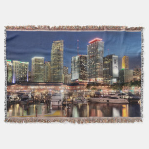 Miami-Skylinestadt in Florida Decke