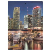 Miami-Skylinestadt in Florida Klemmbrett (Rückseite)