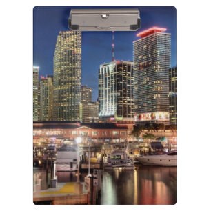 Miami-Skylinestadt in Florida Klemmbrett