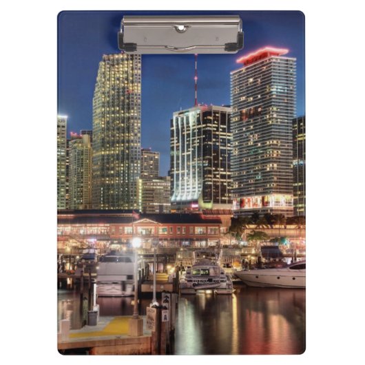 Miami-Skylinestadt in Florida Klemmbrett (Vorderseite)