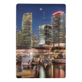 Miami-Skylinestadt in Florida Mini Klemmbrett (Rückseite)