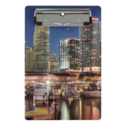 Miami-Skylinestadt in Florida Mini Klemmbrett (Vorderseite)