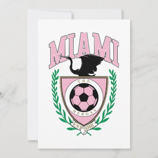 Miami Soccer Varsity Style Einladung (Vorderseite)