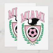 Miami Soccer Varsity Style Einladung (Vorne/Hinten)
