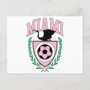 Miami Soccer Varsity Style Feiertagspostkarte