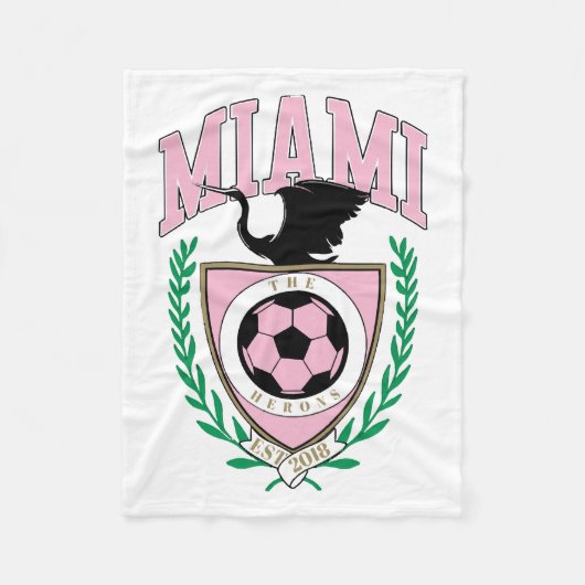Miami Soccer Varsity Style Fleecedecke (Vorderseite)