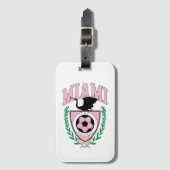 Miami Soccer Varsity Style Gepäckanhänger (Vorderseite Vertikal)