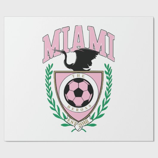 Miami Soccer Varsity Style Geschenkpapier (Flach)