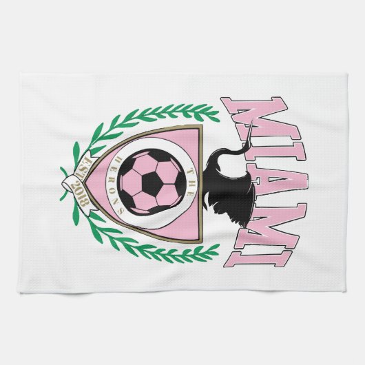 Miami Soccer Varsity Style Geschirrtuch (Horizontal)