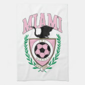 Miami Soccer Varsity Style Geschirrtuch (Vertikal)