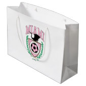 Miami Soccer Varsity Style Große Geschenktüte (Rückseite Schrägansicht)