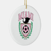 Miami Soccer Varsity Style Keramik Ornament (Rechts)