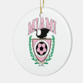 Miami Soccer Varsity Style Keramik Ornament (Links)