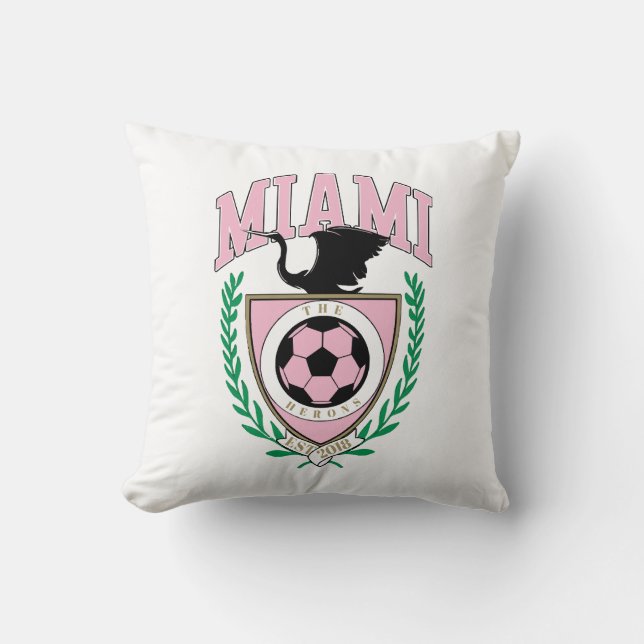 Miami Soccer Varsity Style Kissen (Vorderseite)
