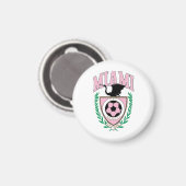 Miami Soccer Varsity Style Magnet (Vorderseite/Rückseite)