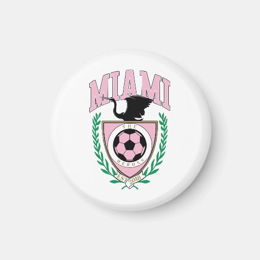 Miami Soccer Varsity Style Magnet (Vorne)