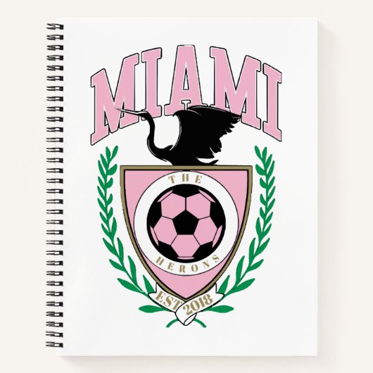 Miami Soccer Varsity Style Notizblock (Vorderseite)