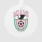 Miami Soccer Varsity Style Ornament (Vorderseite)
