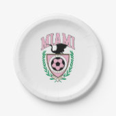 Miami Soccer Varsity Style Pappteller (Vorderseite)