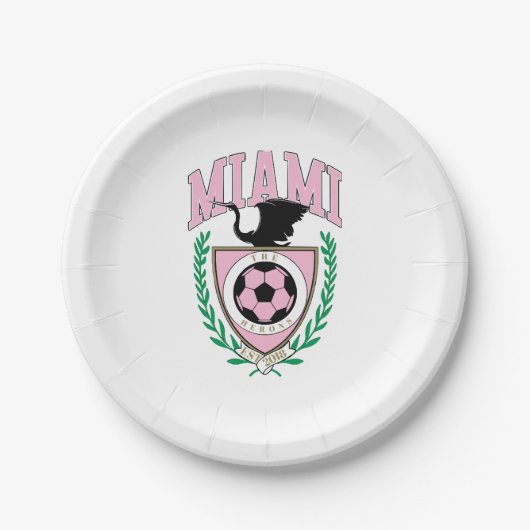 Miami Soccer Varsity Style Pappteller (Vorderseite)