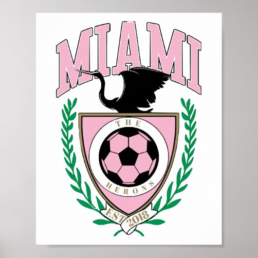 Miami Soccer Varsity Style Poster (Vorne)